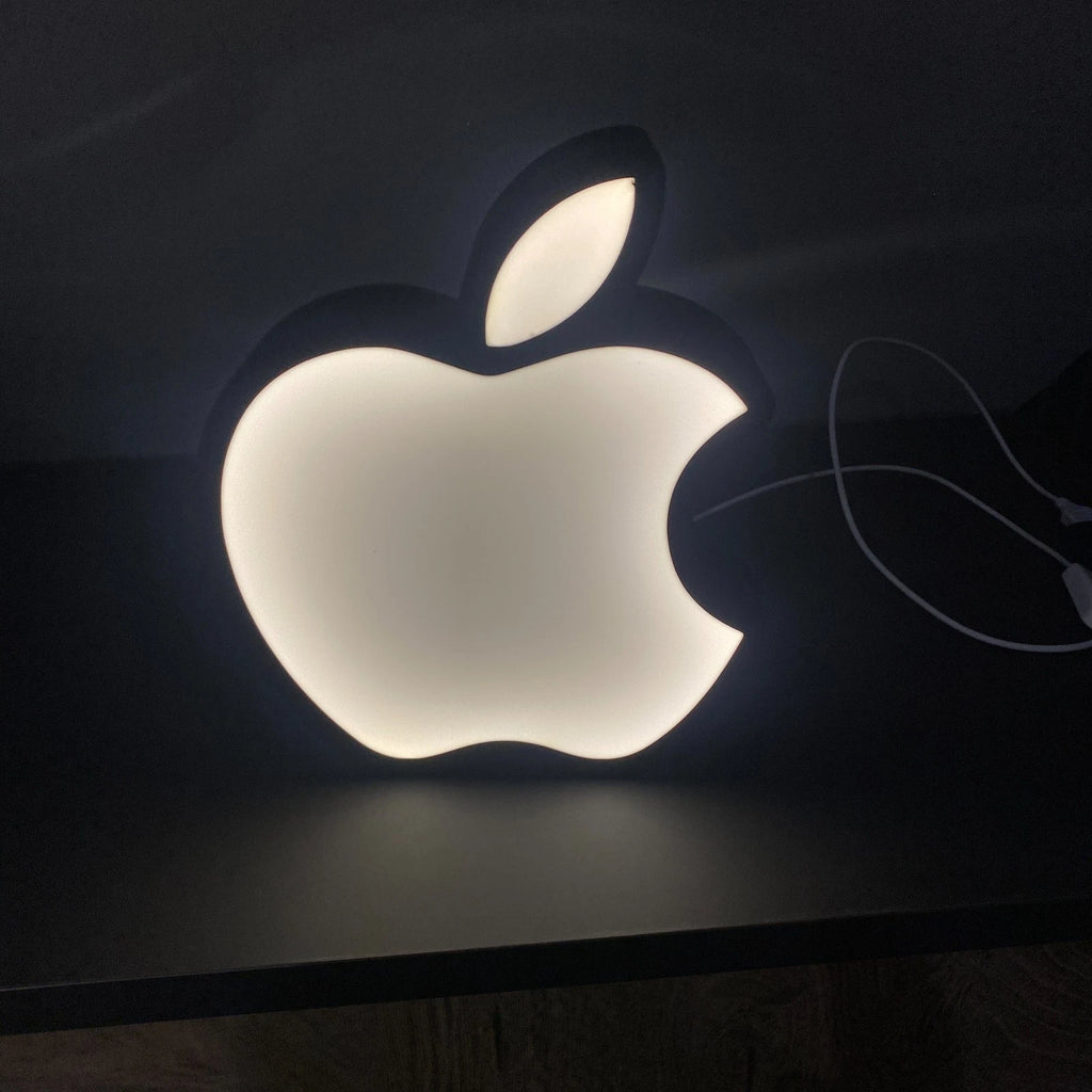 Apple Logo USB Powered LED Light Box USB Powered Lamp Sign Games Room Gift Logo