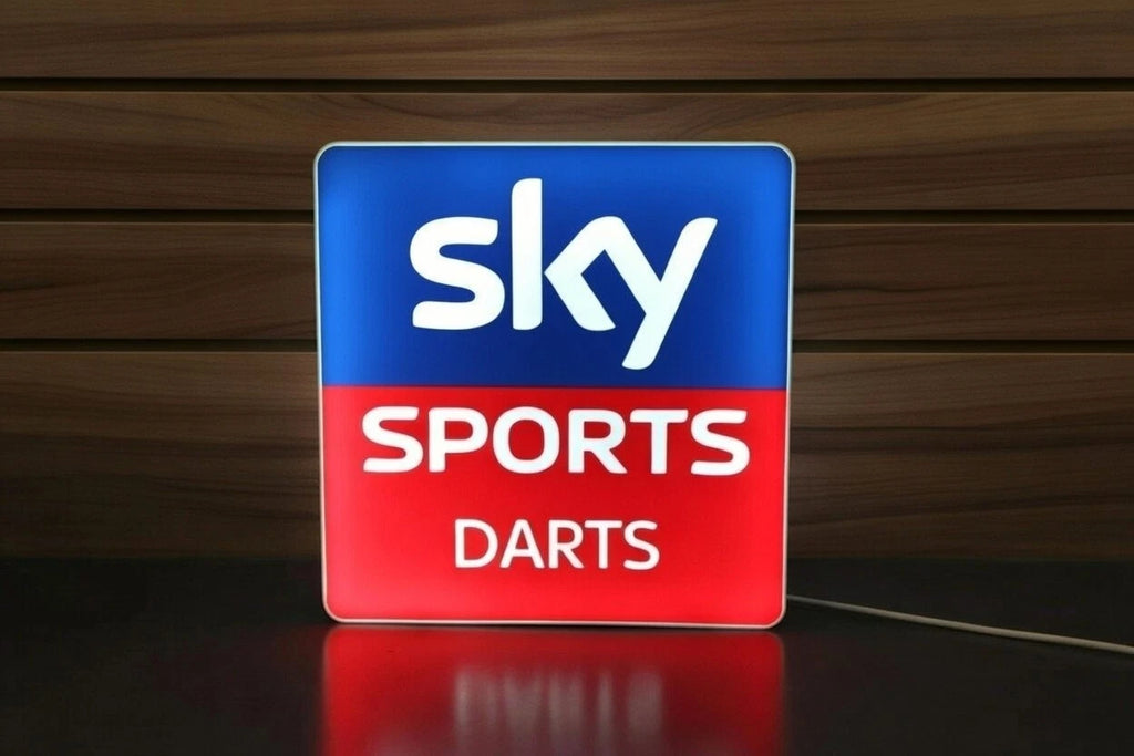 Darts Sky Sports Mancave Bar Sign Light Lightbox USB Powered Gift Lamp