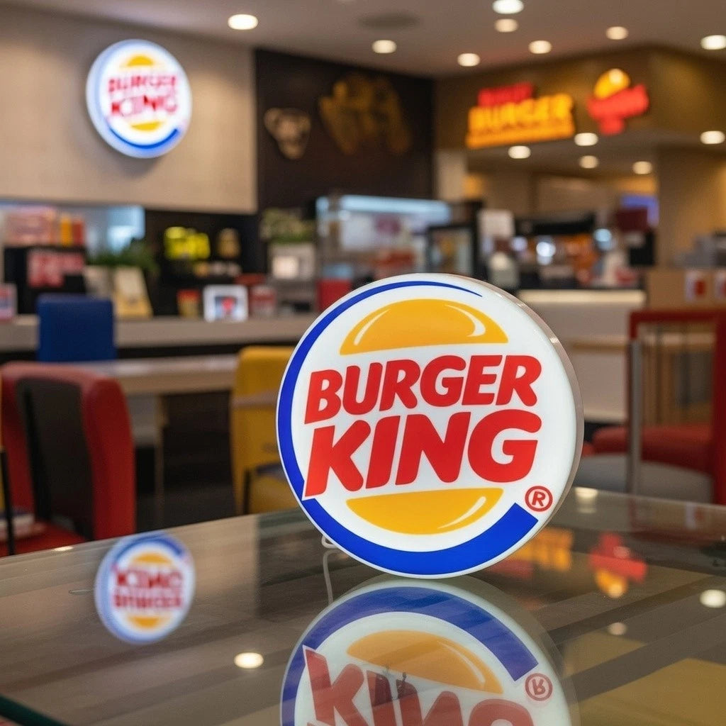 Burger King USB LED Sign Light Box USB Lamp Nightlight Fast Food Fan