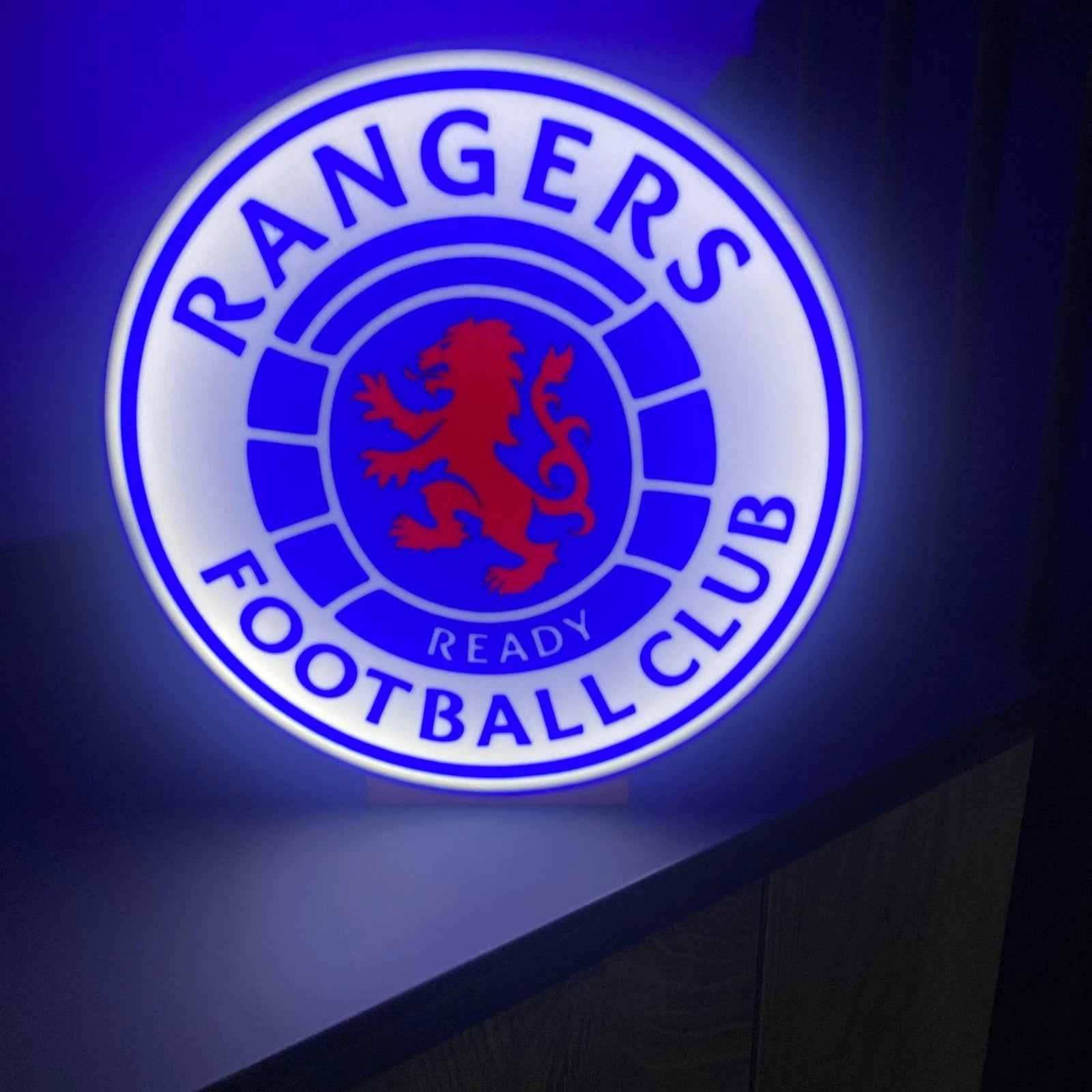 Glasgow Rangers LED Lightbox Nightlight USB Powered LED Lamp ,Man Cave, Bar