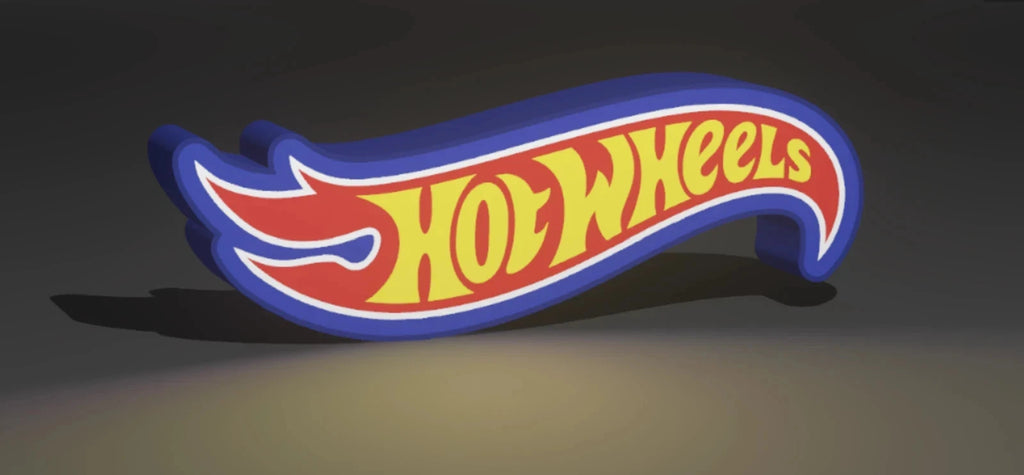 Hot Wheels LED Lightbox Style Sign Lamp USB Room Garage Wall Decor RLC Diecast