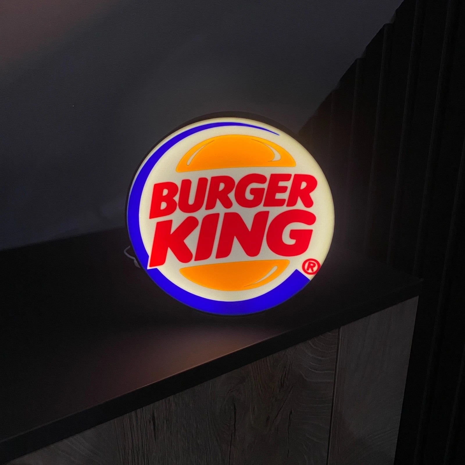 Burger King USB LED Sign Light Box USB Lamp Nightlight Fast Food Fan