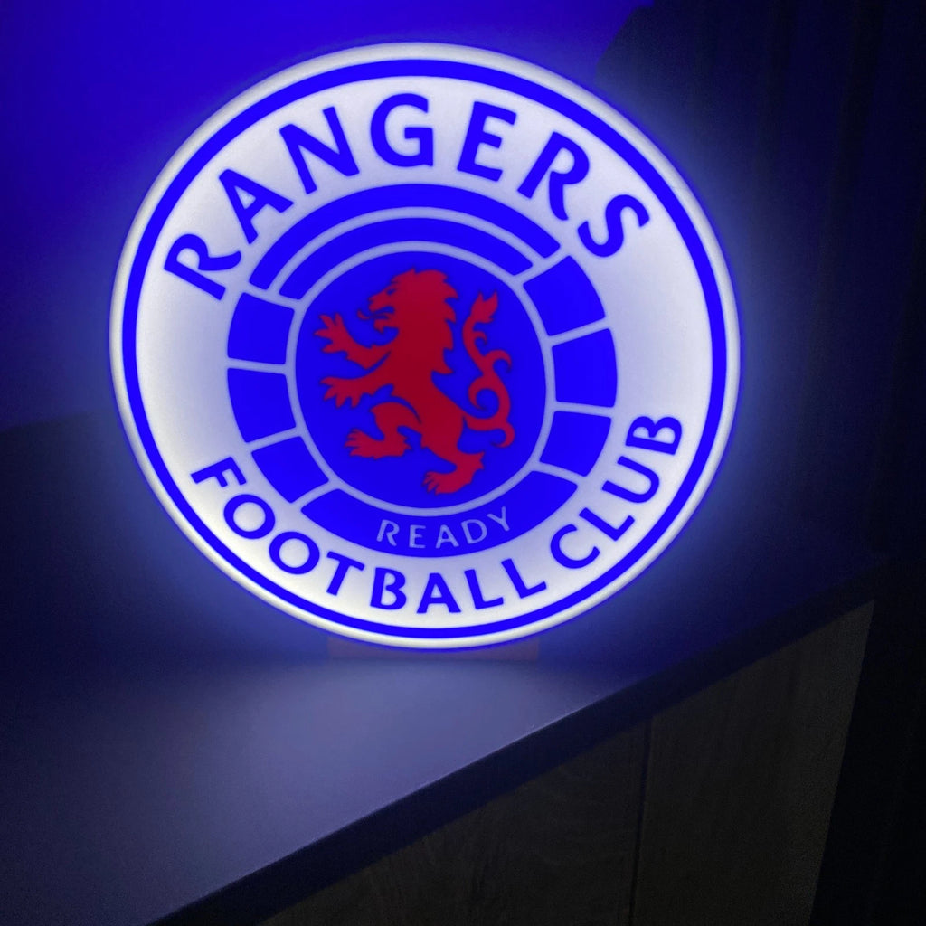 Glasgow Rangers LED Lightbox Nightlight USB Powered LED Lamp ,Man Cave, Bar