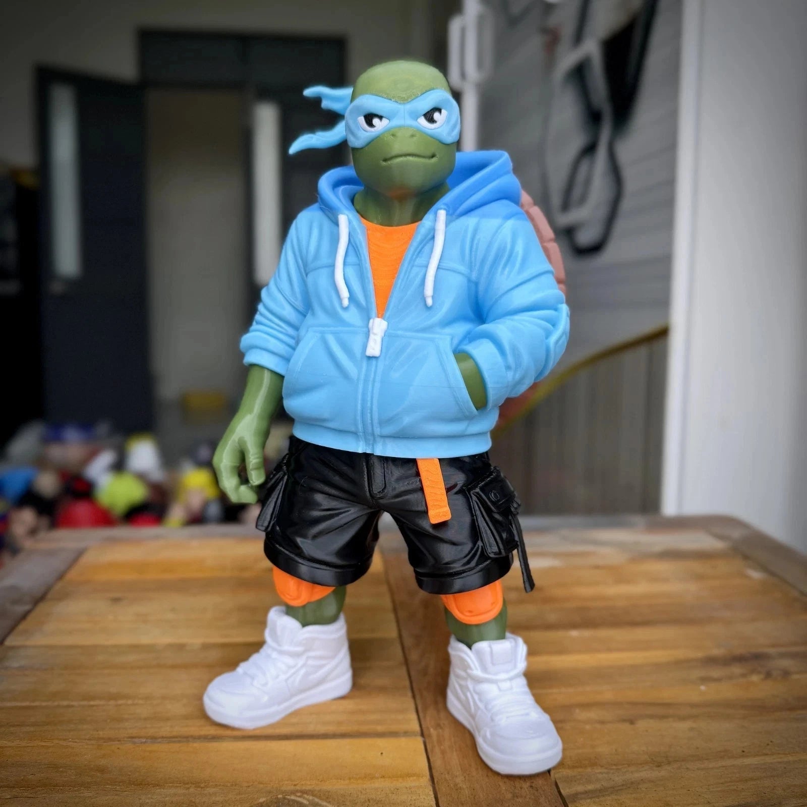 Ninja Turtles Urban Vibe Figures 3D Printed Display Leonardo Donnie Raph Mikey