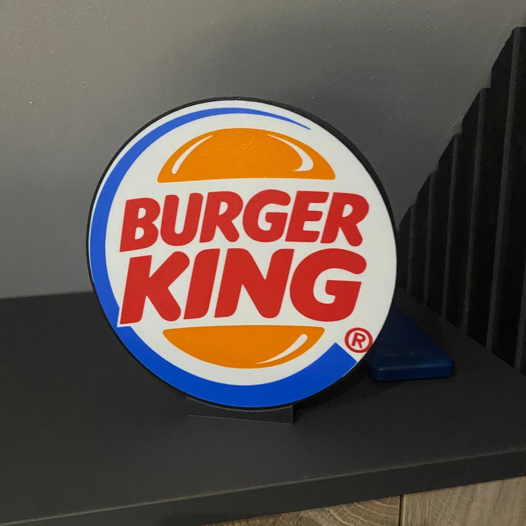 Burger King USB LED Sign Light Box USB Lamp Nightlight Fast Food Fan