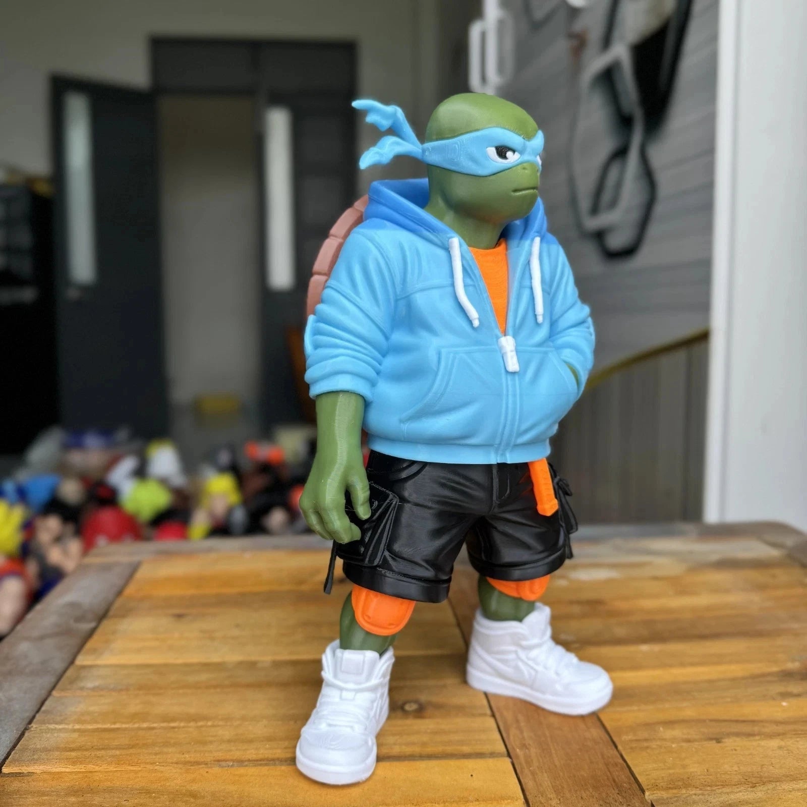 Ninja Turtles Urban Vibe Figures 3D Printed Display Leonardo Donnie Raph Mikey
