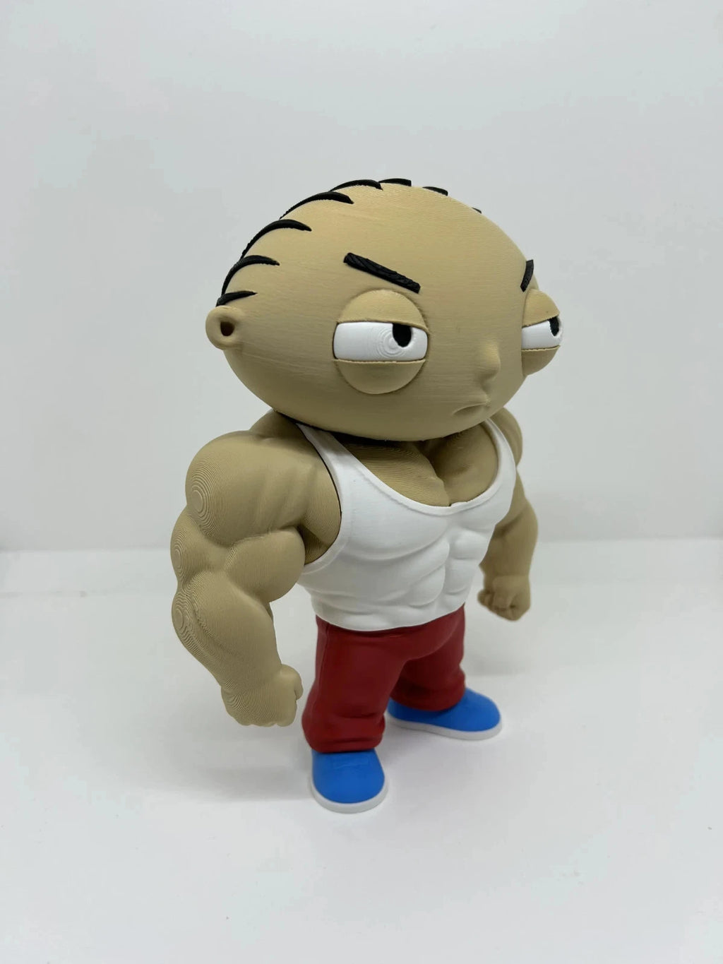 Stewie with Muscles Family Guy Figure 3D Print 17cm TV Fan Gift Office Display
