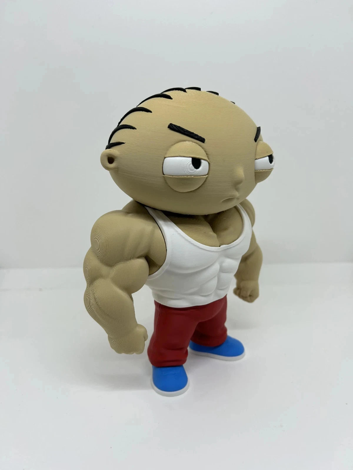 Stewie with Muscles Family Guy Figure 3D Print 17cm TV Fan Gift Office Display