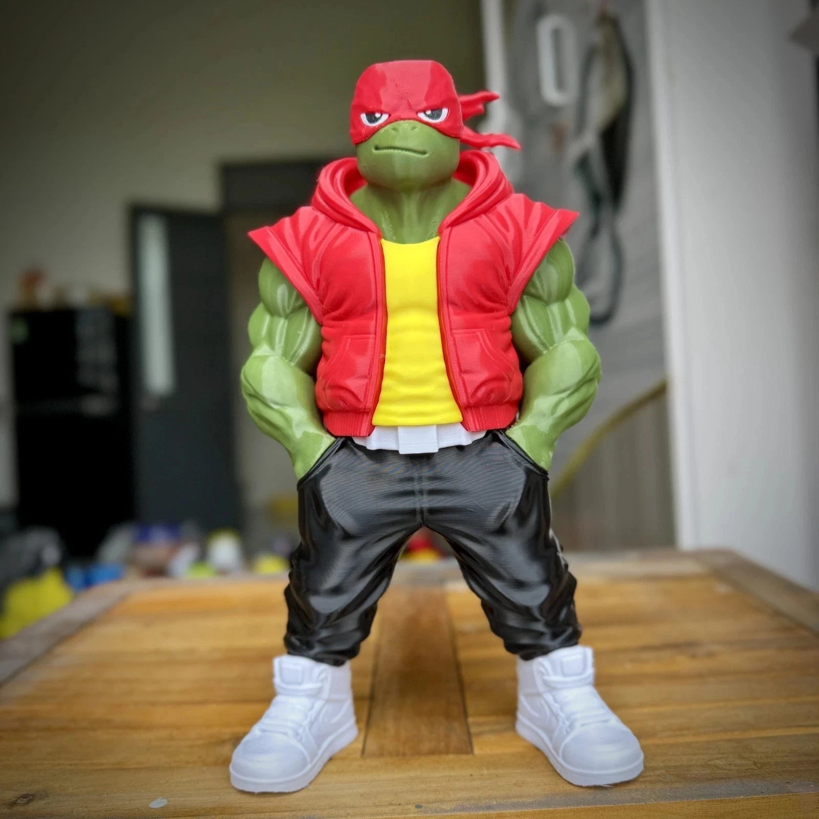 Ninja Turtles Urban Vibe Figures 3D Printed Display Leonardo Donnie Raph Mikey
