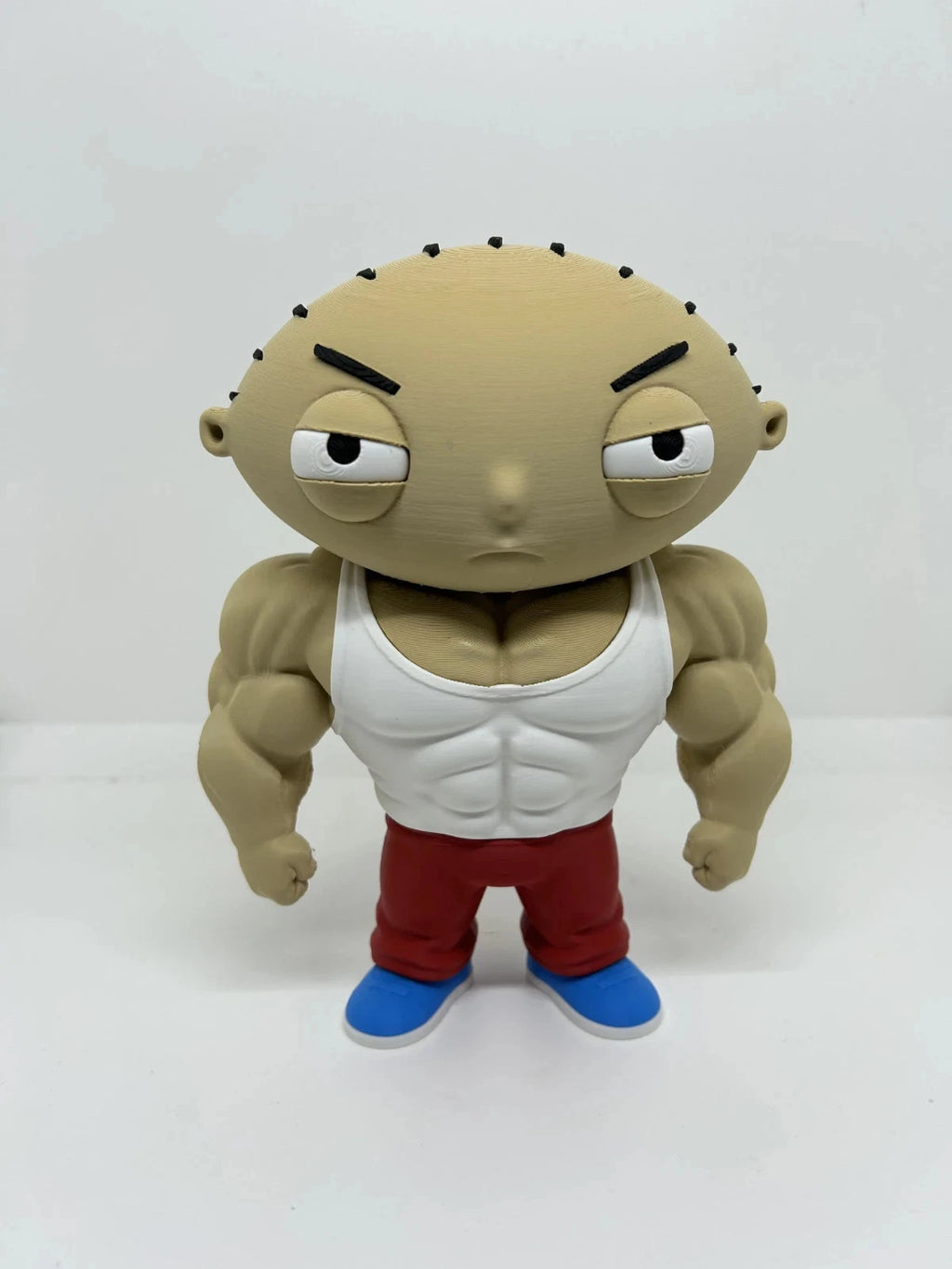 Stewie with Muscles Family Guy Figure 3D Print 17cm TV Fan Gift Office Display