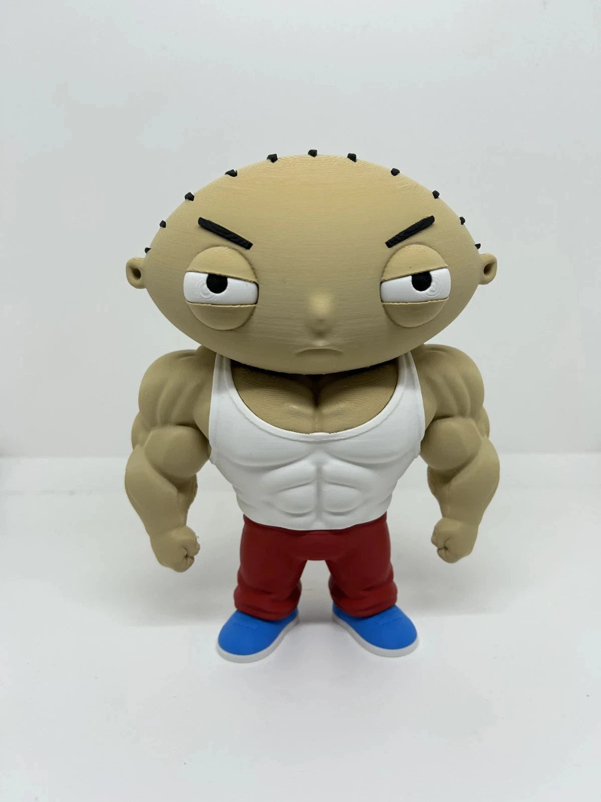 Stewie with Muscles Family Guy Figure 3D Print 17cm TV Fan Gift Office Display