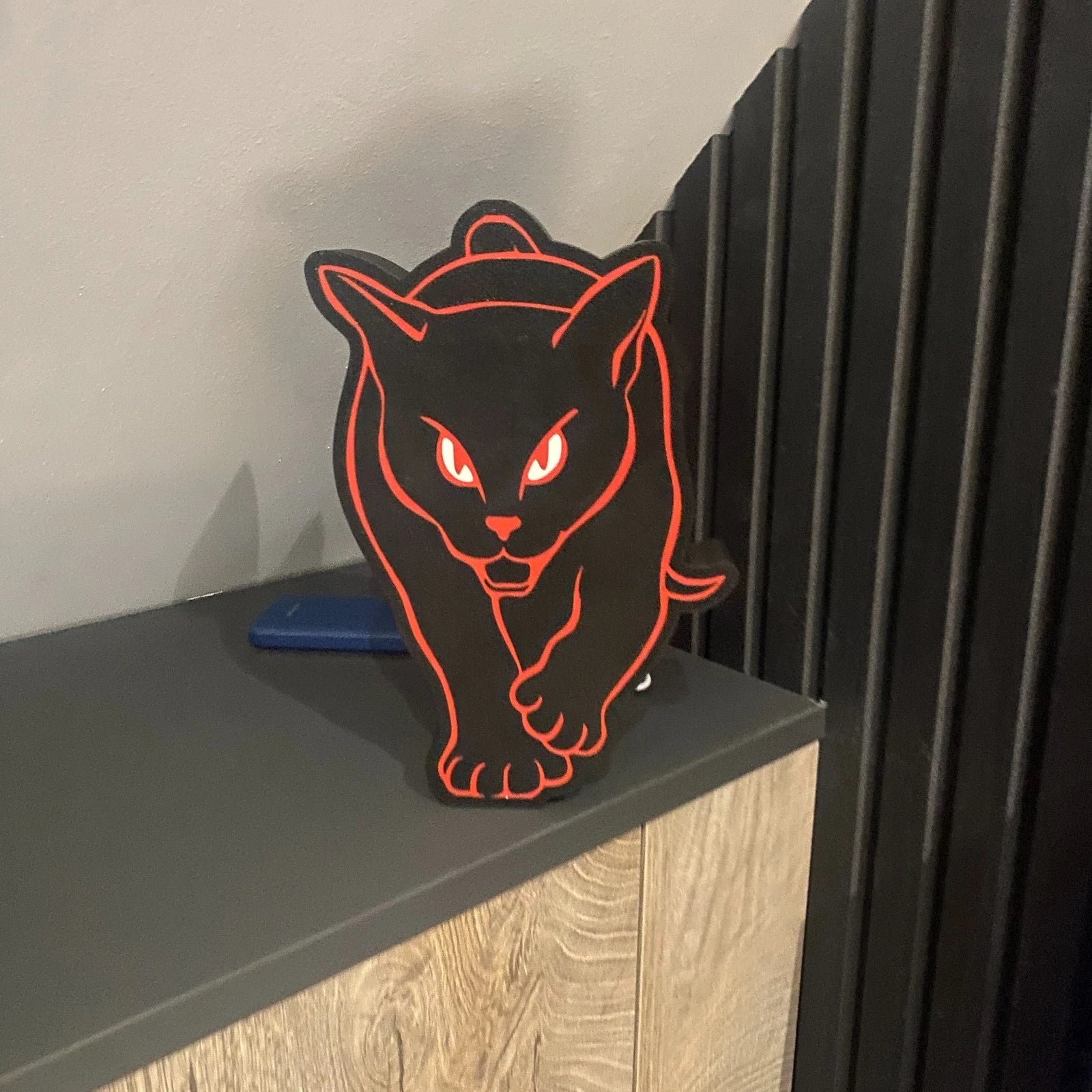 Sunderland Black Cat LED Lightbox Nightlight USB Powered LED Lamp ,Man Cave, Bar