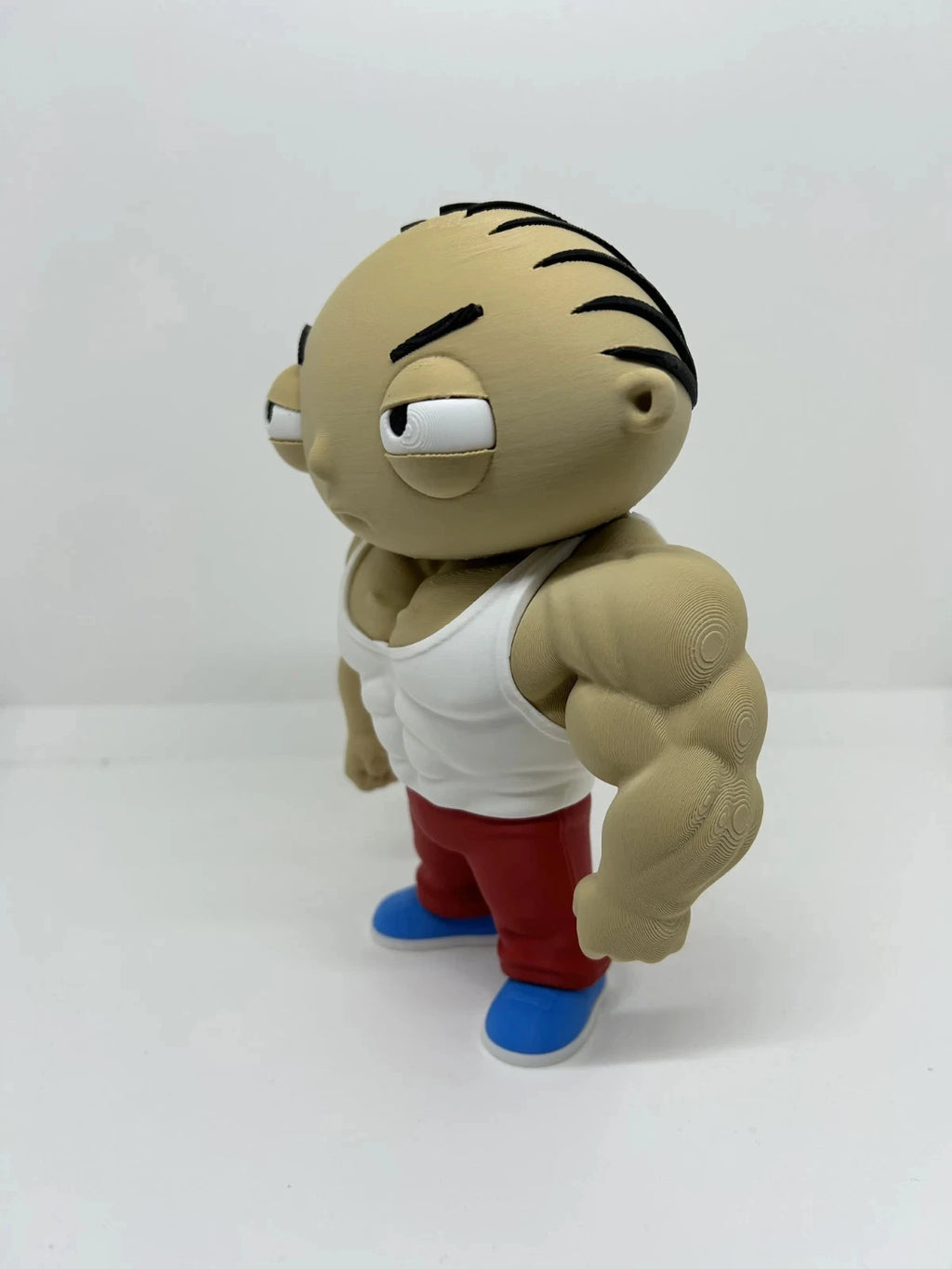 Stewie with Muscles Family Guy Figure 3D Print 17cm TV Fan Gift Office Display