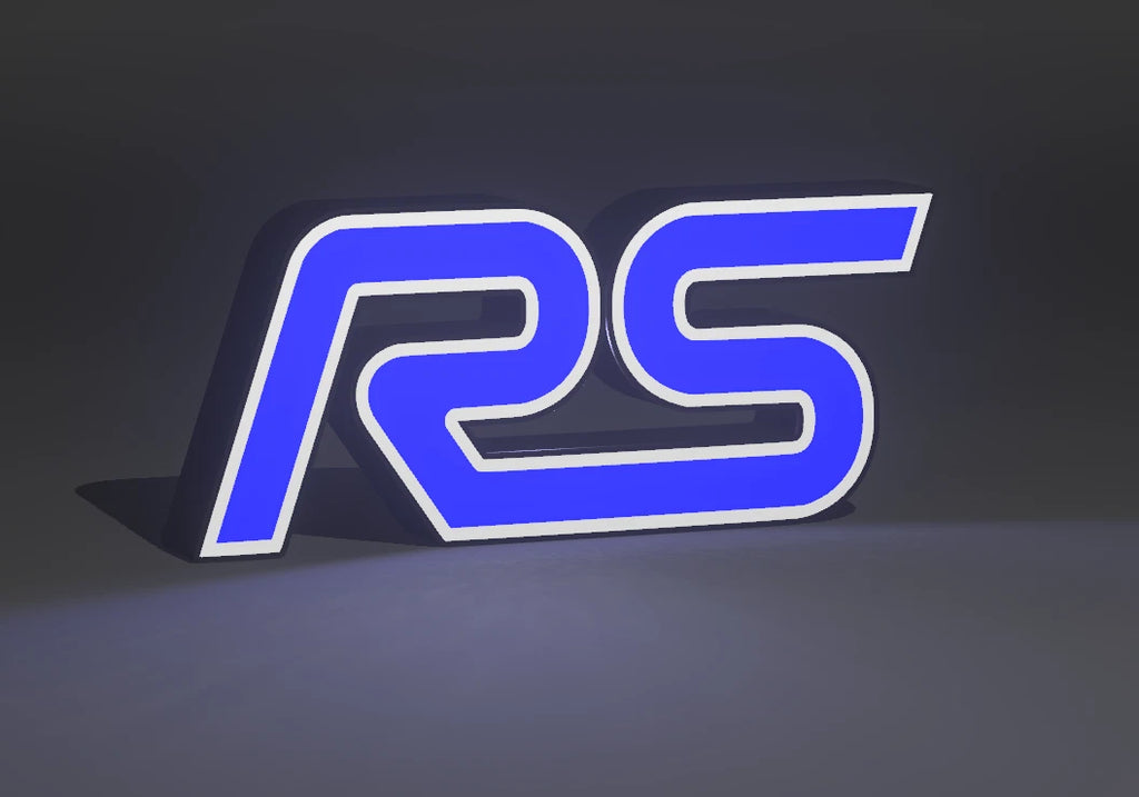 Ford RS Style LED Lamp Light Box Man Cave Garage USB Lightbox Gift