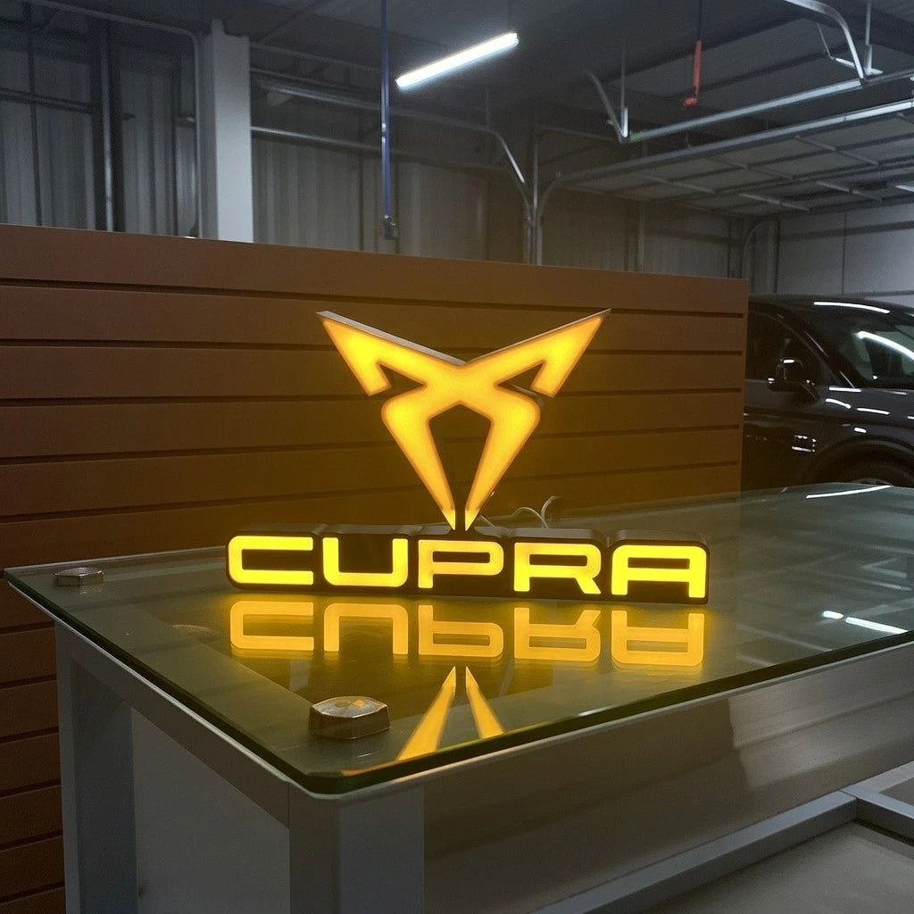 Cupra LOGO LED Sign Lightbox Garage Tool Wall Decor USB POWERED Gift