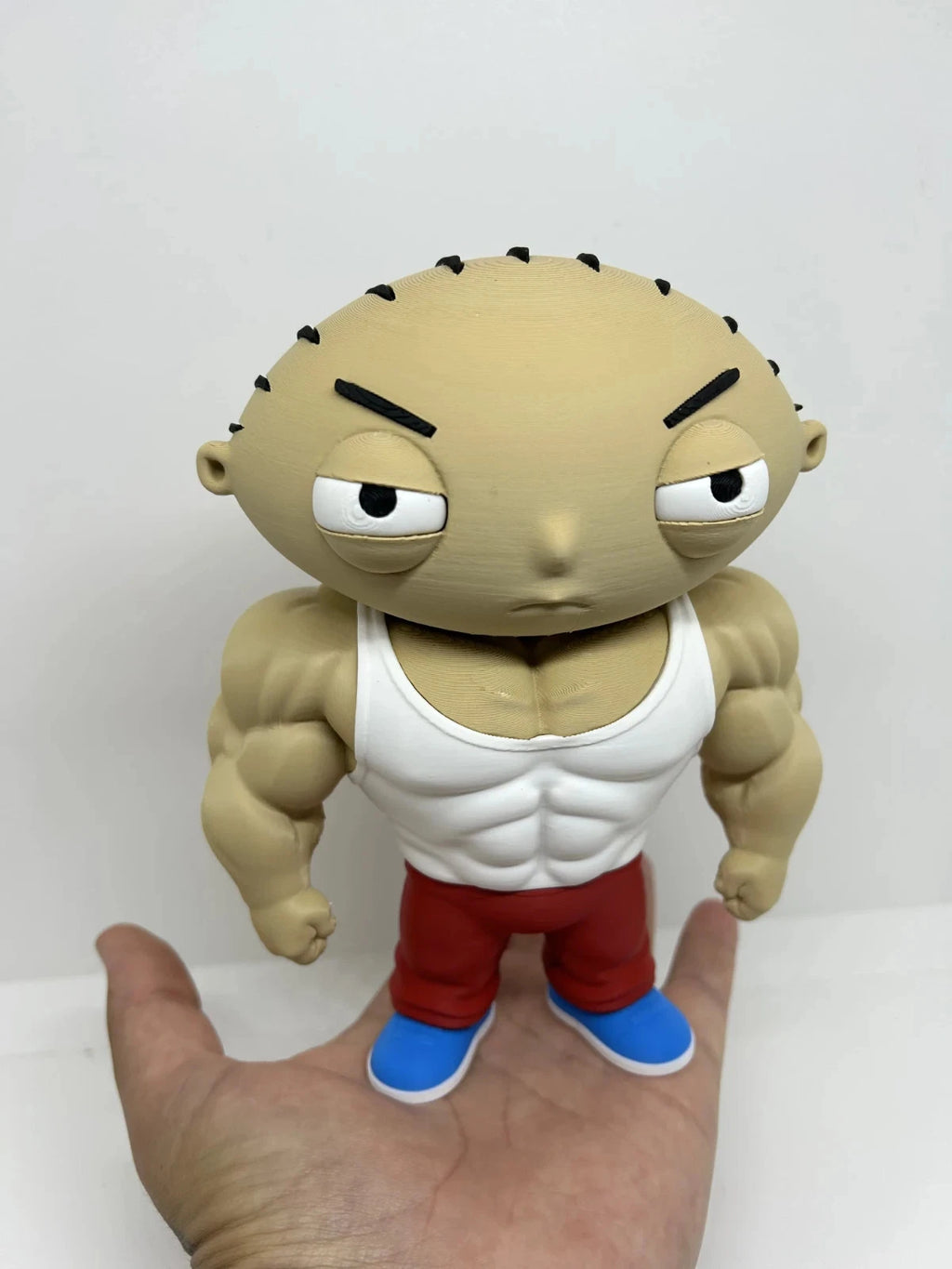 Stewie with Muscles Family Guy Figure 3D Print 17cm TV Fan Gift Office Display