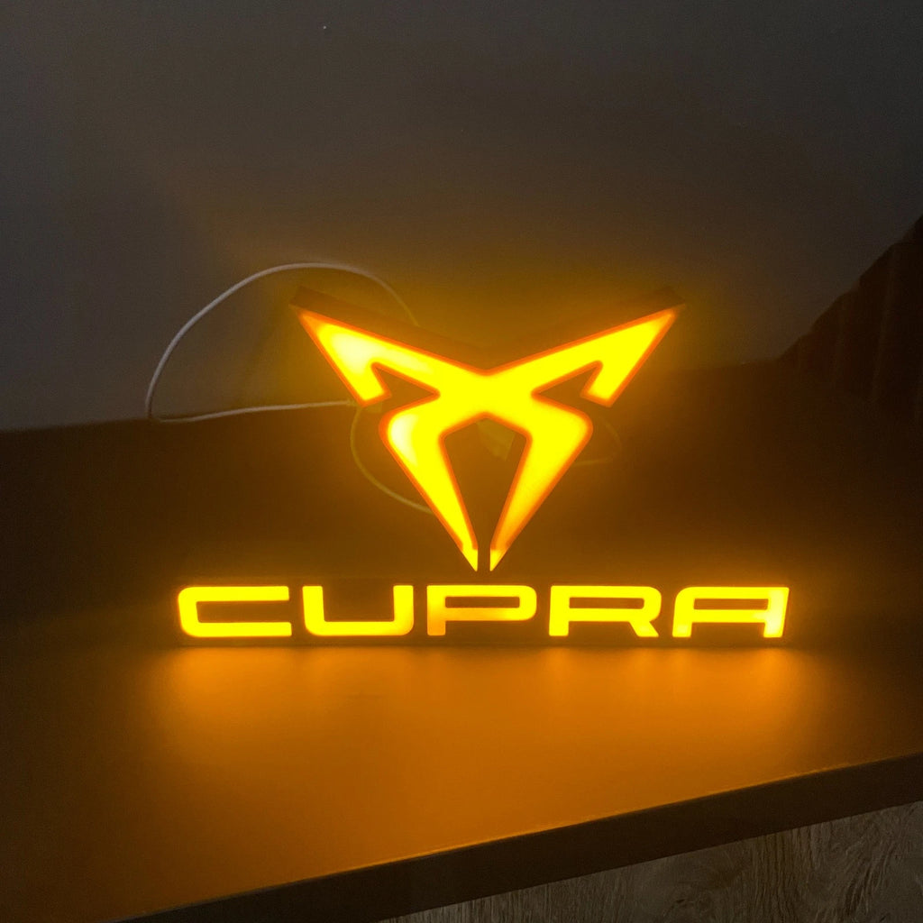 Cupra LOGO LED Sign Lightbox Garage Tool Wall Decor USB POWERED Gift