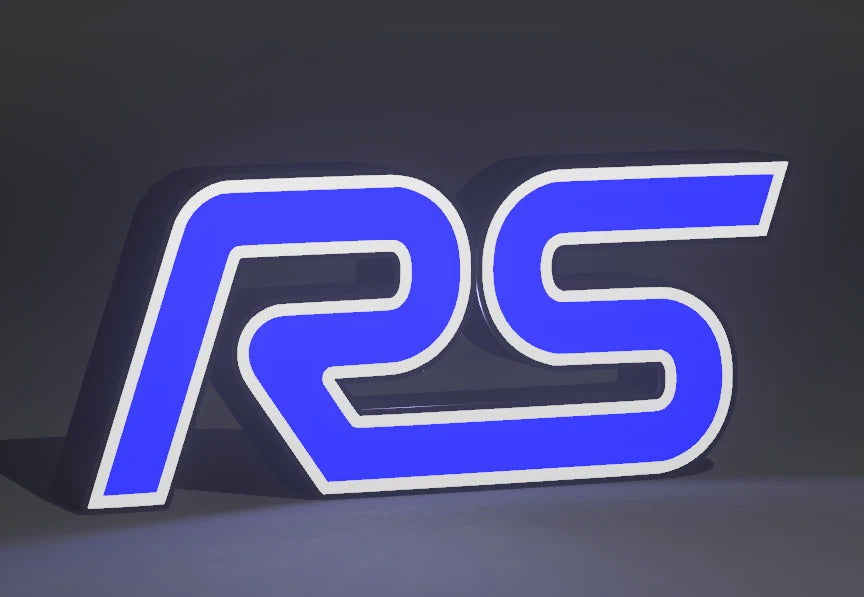 Ford RS Style LED Lamp Light Box Man Cave Garage USB Lightbox Gift