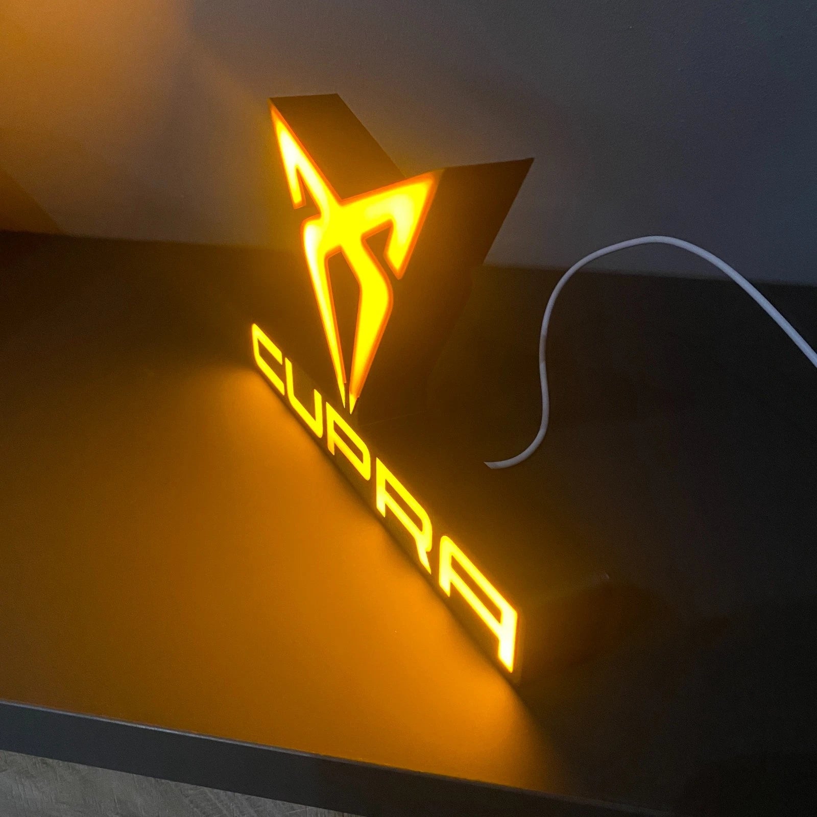 Cupra LOGO LED Sign Lightbox Garage Tool Wall Decor USB POWERED Gift