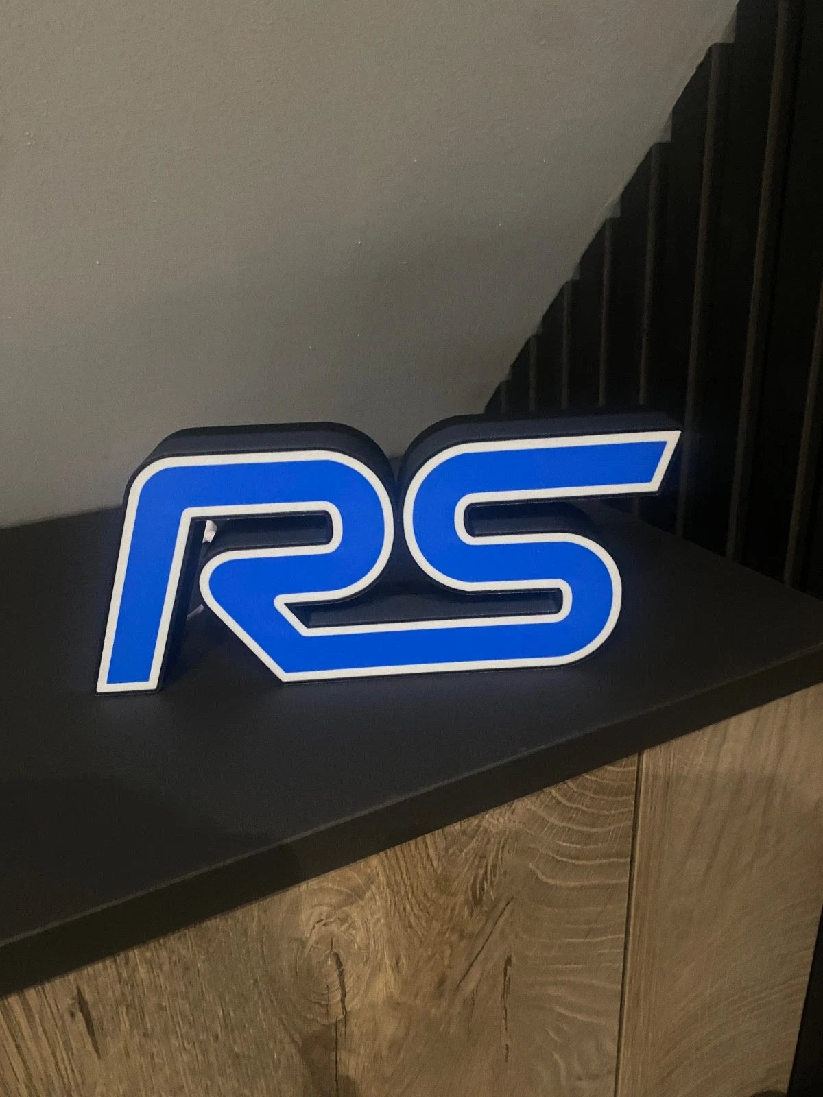 Ford RS Style LED Lamp Light Box Man Cave Garage USB Lightbox Gift