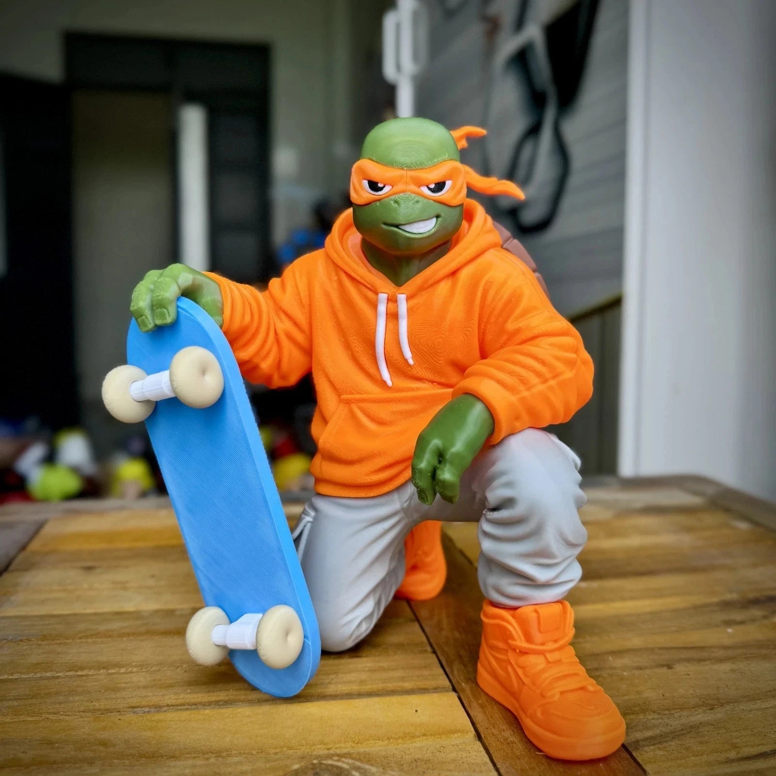 Ninja Turtles Urban Vibe Figures 3D Printed Display Leonardo Donnie Raph Mikey