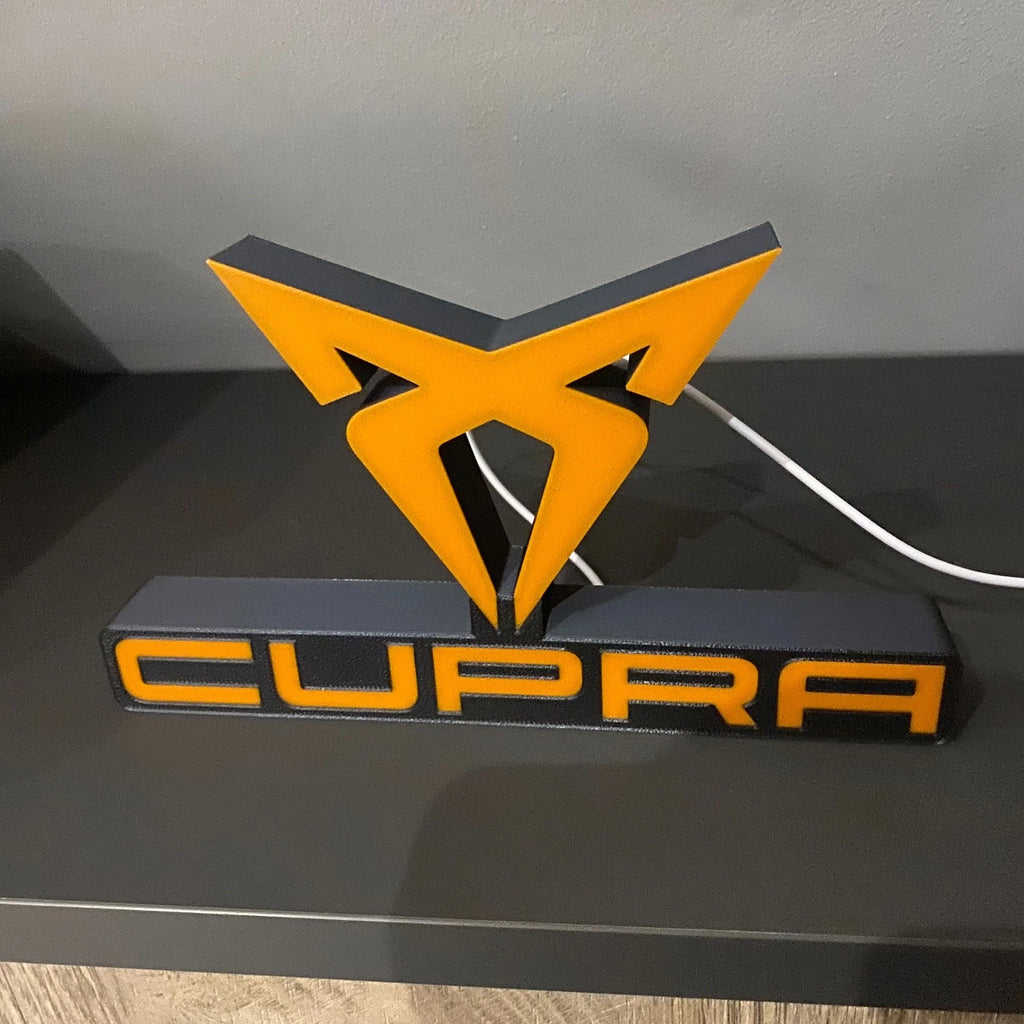 Cupra LOGO LED Sign Lightbox Garage Tool Wall Decor USB POWERED Gift