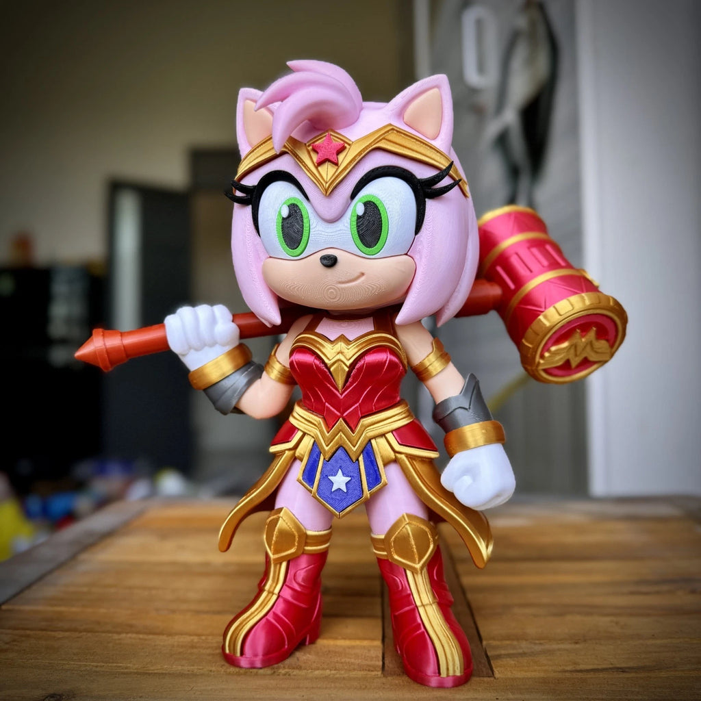 Wonder Woman Amy Mash Up Figure 3D Print 27cm Movie Fan Gift Office Display