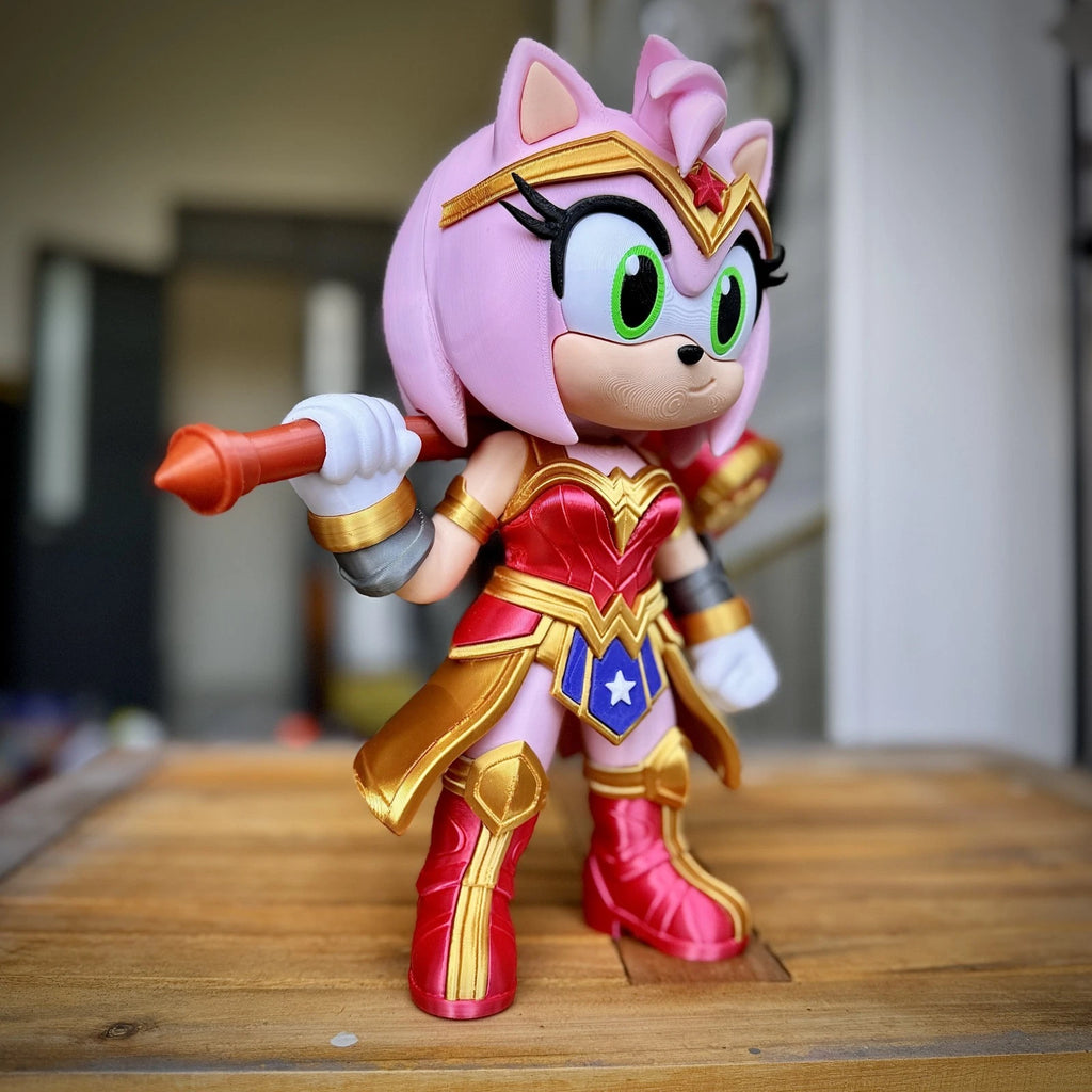 Wonder Woman Amy Mash Up Figure 3D Print 27cm Movie Fan Gift Office Display