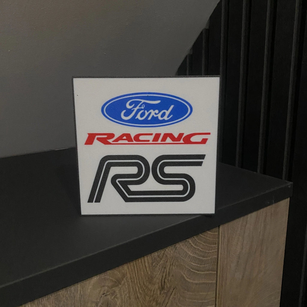 Ford Racing RS Style LED Lamp Light Box Man Cave USB Garage Gift