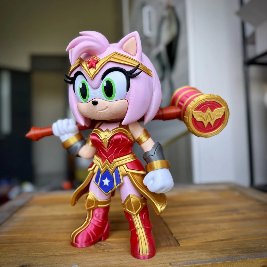 Wonder Woman Amy Mash Up Figure 3D Print 27cm Movie Fan Gift Office Display