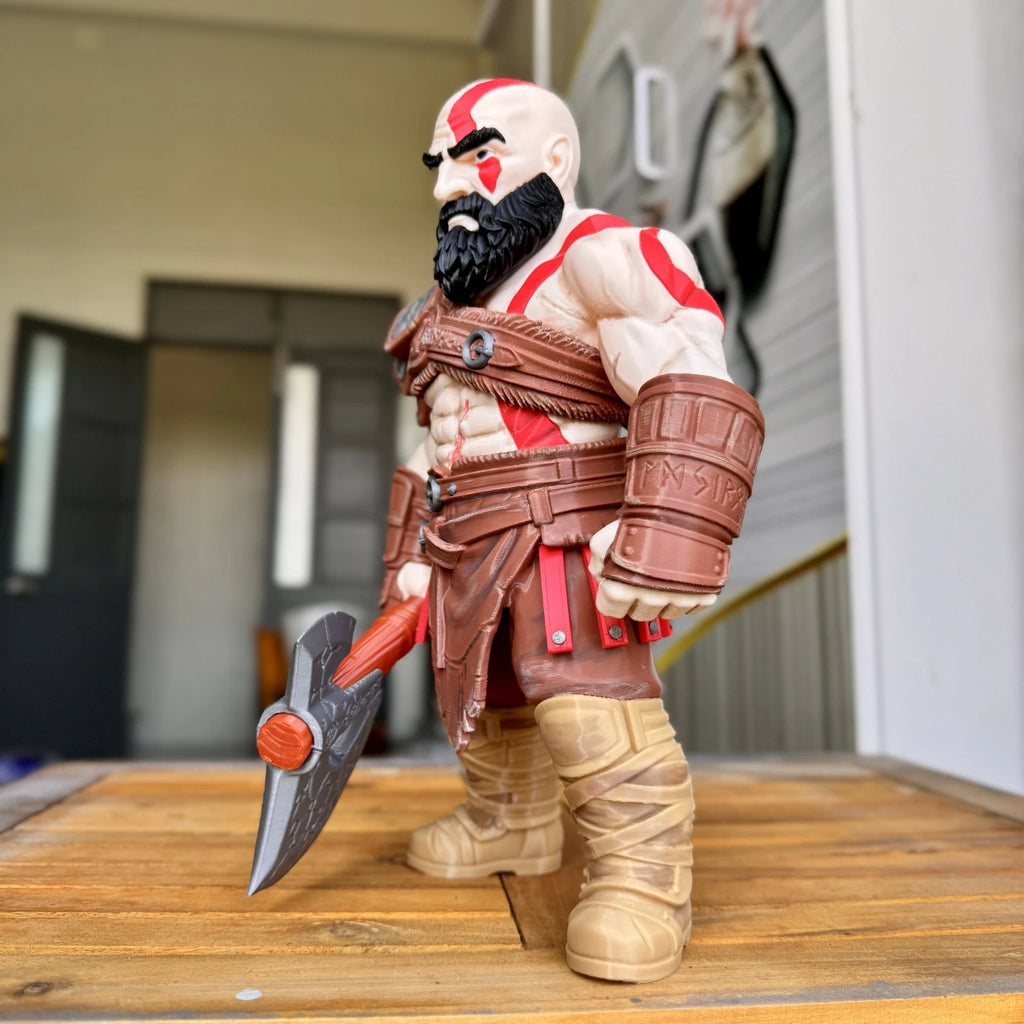 Kratos God of War Figure 3D Print 30cm Gamer Fan Gift Office Display