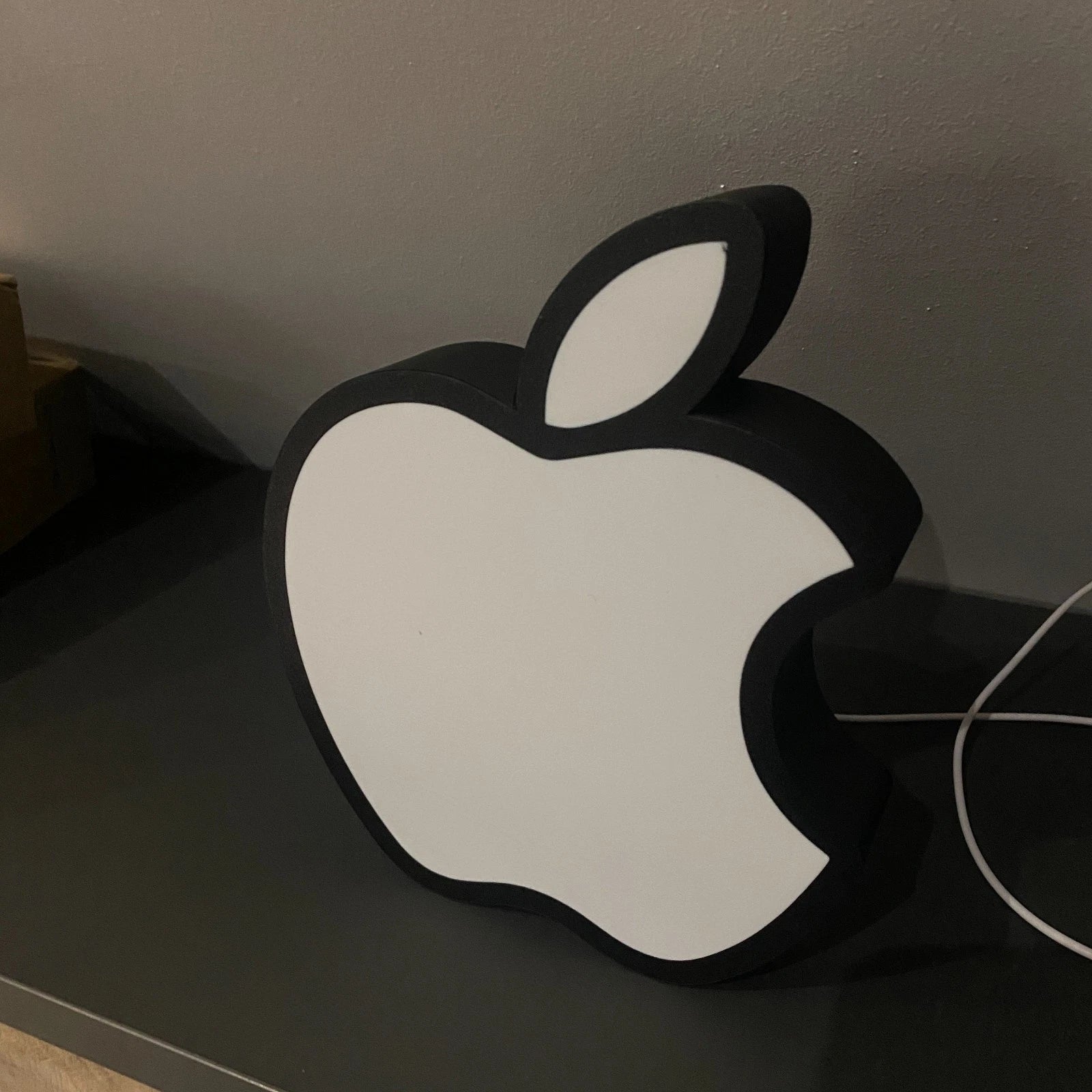 Apple Logo USB Powered LED Light Box USB Powered Lamp Sign Games Room Gift Logo