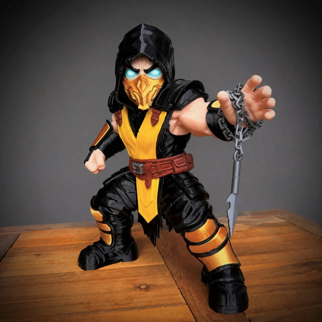 Scorpion Mortal Kombat Figure 3D Print 30cm Movie Fan Gift Office Display