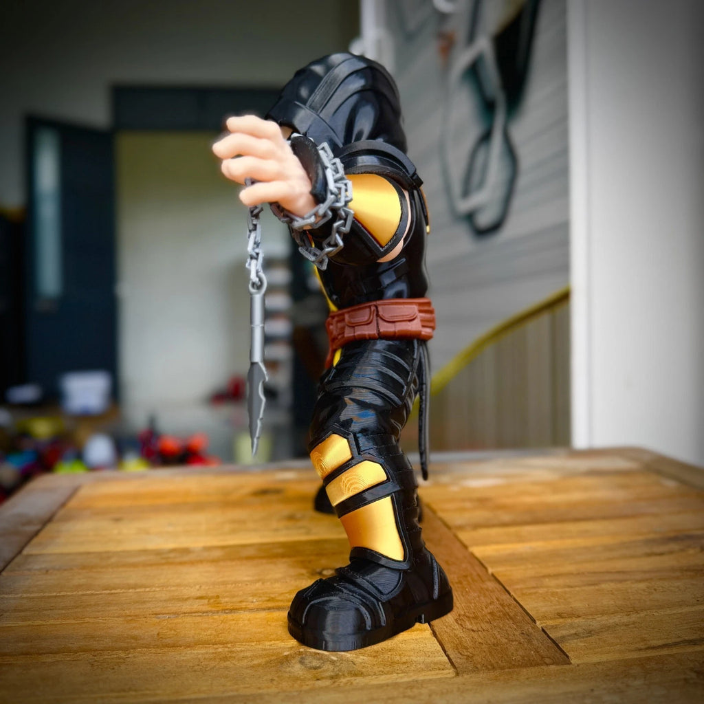 Scorpion Mortal Kombat Figure 3D Print 30cm Movie Fan Gift Office Display