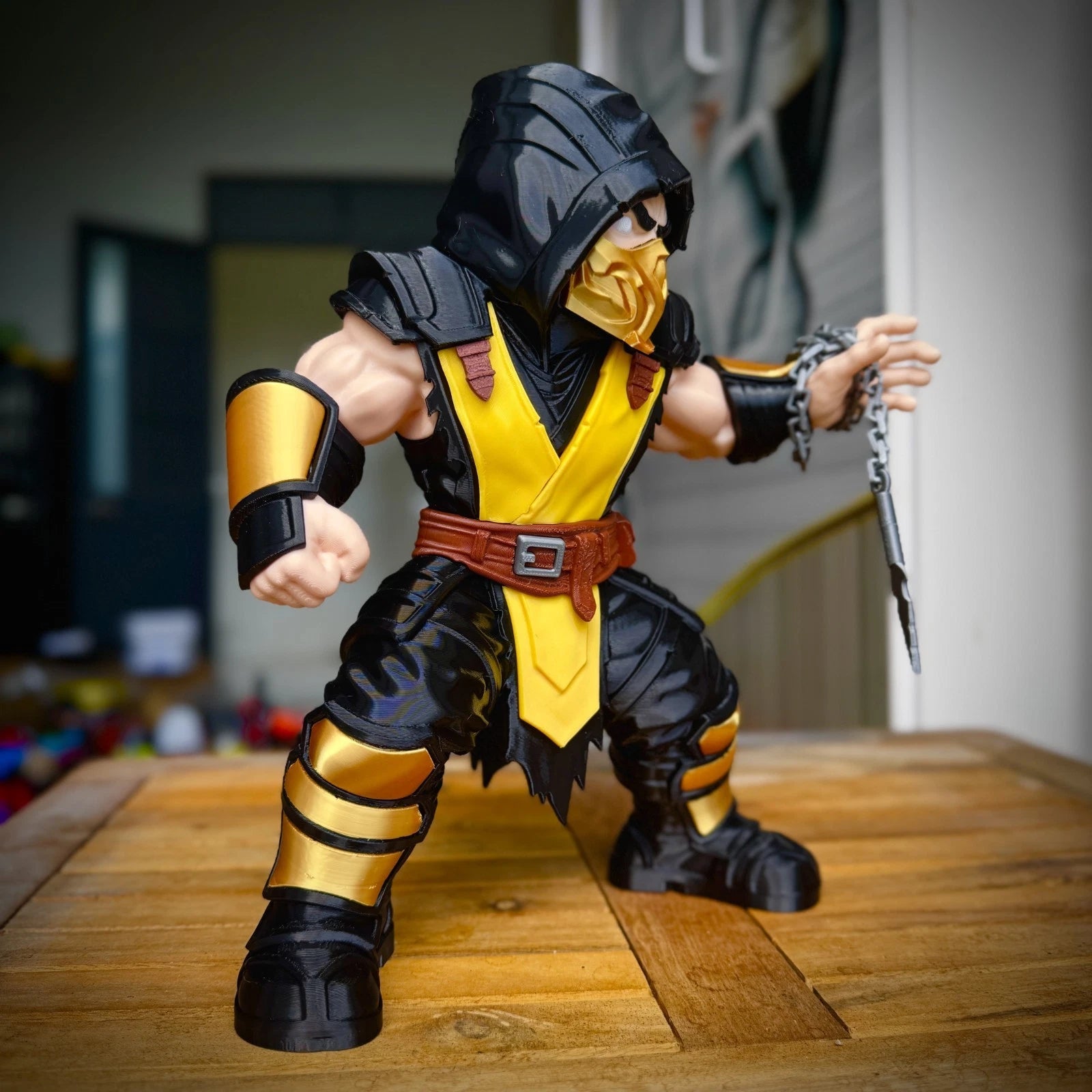 Scorpion Mortal Kombat Figure 3D Print 30cm Movie Fan Gift Office Display
