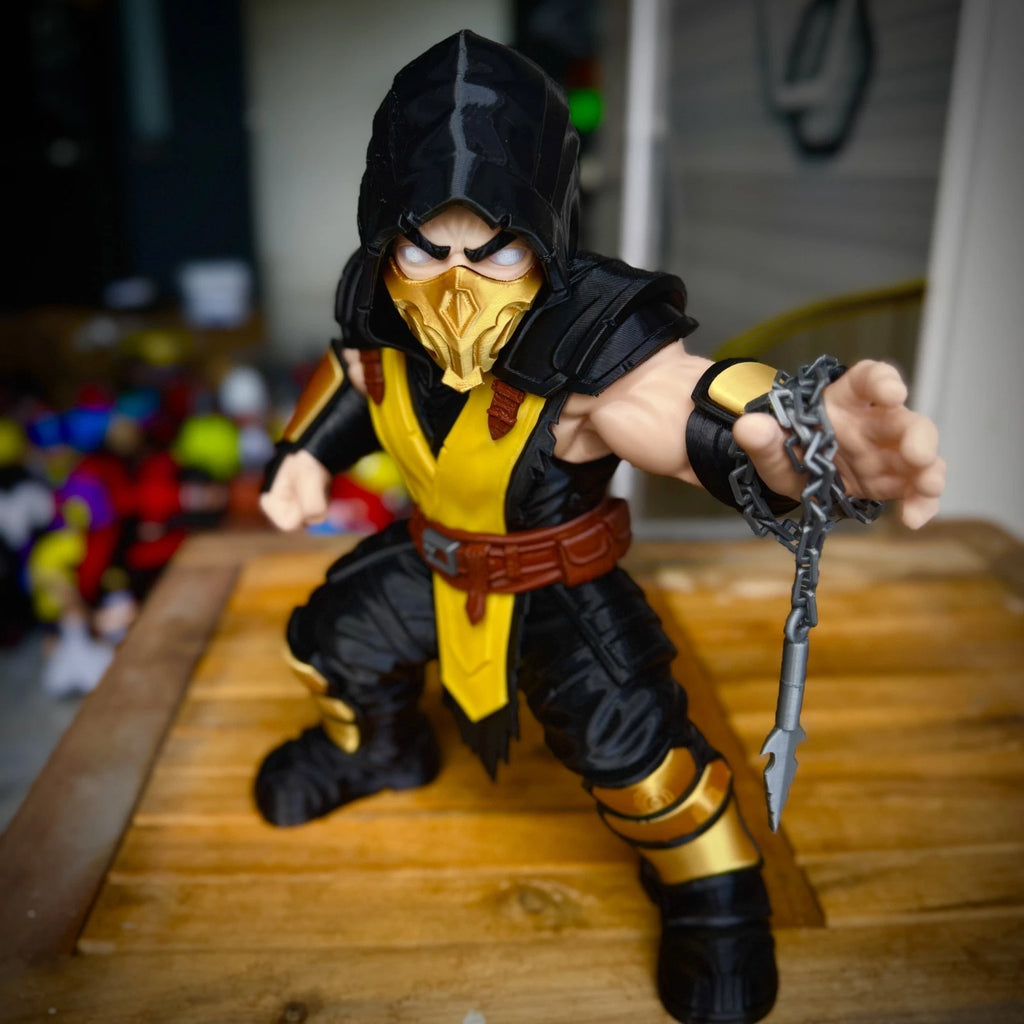 Scorpion Mortal Kombat Figure 3D Print 30cm Movie Fan Gift Office Display