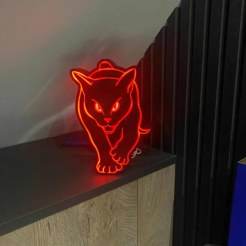 Sunderland Black Cat LED Lightbox Nightlight USB Powered LED Lamp ,Man Cave, Bar