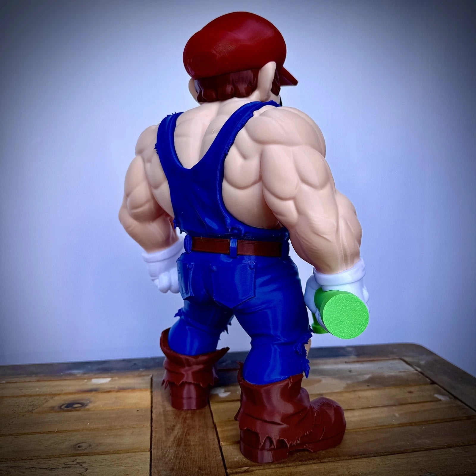 Muscle Mario & Luigi Gamer Movie Icons Figures Ornament Gift Display