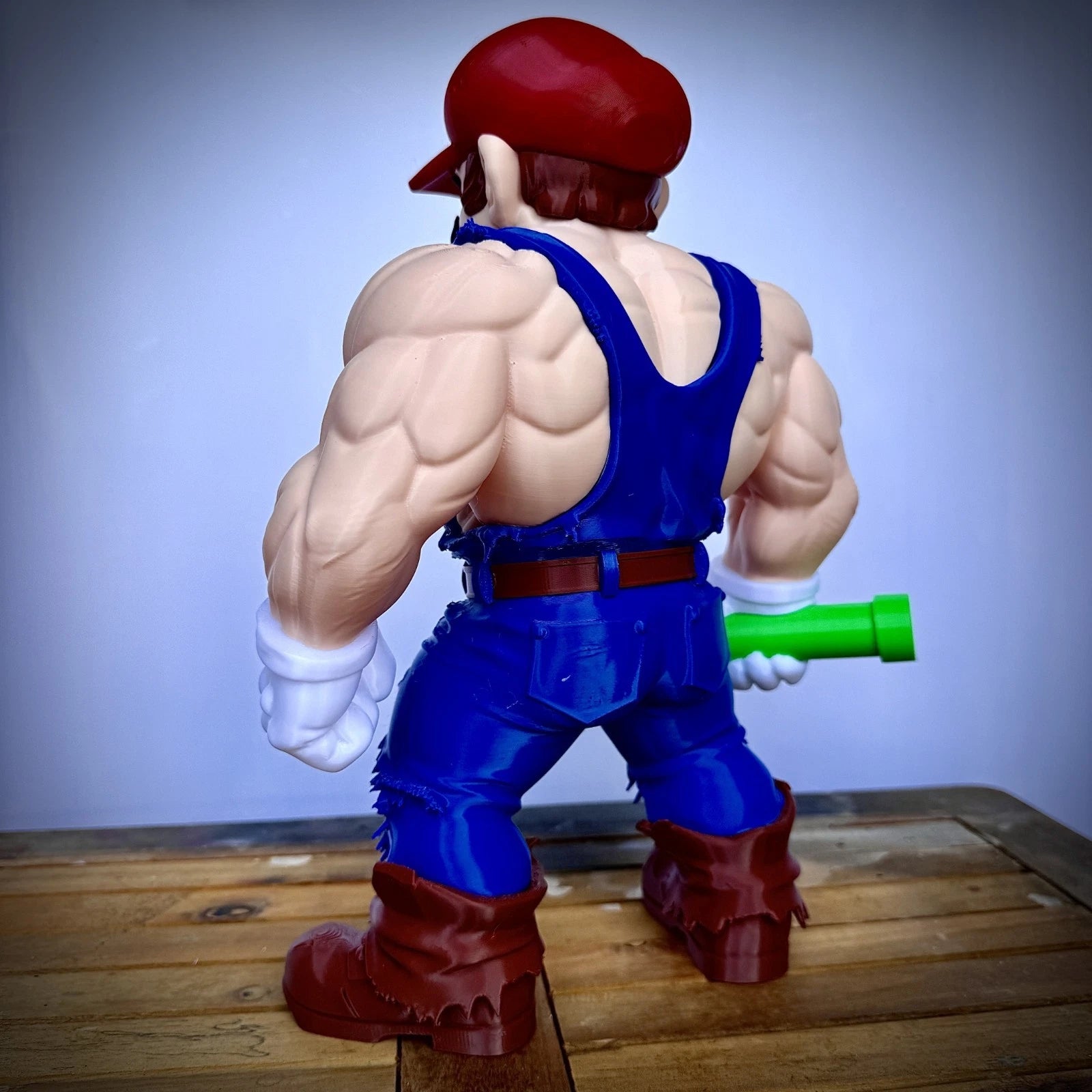 Muscle Mario & Luigi Gamer Movie Icons Figures Ornament Gift Display