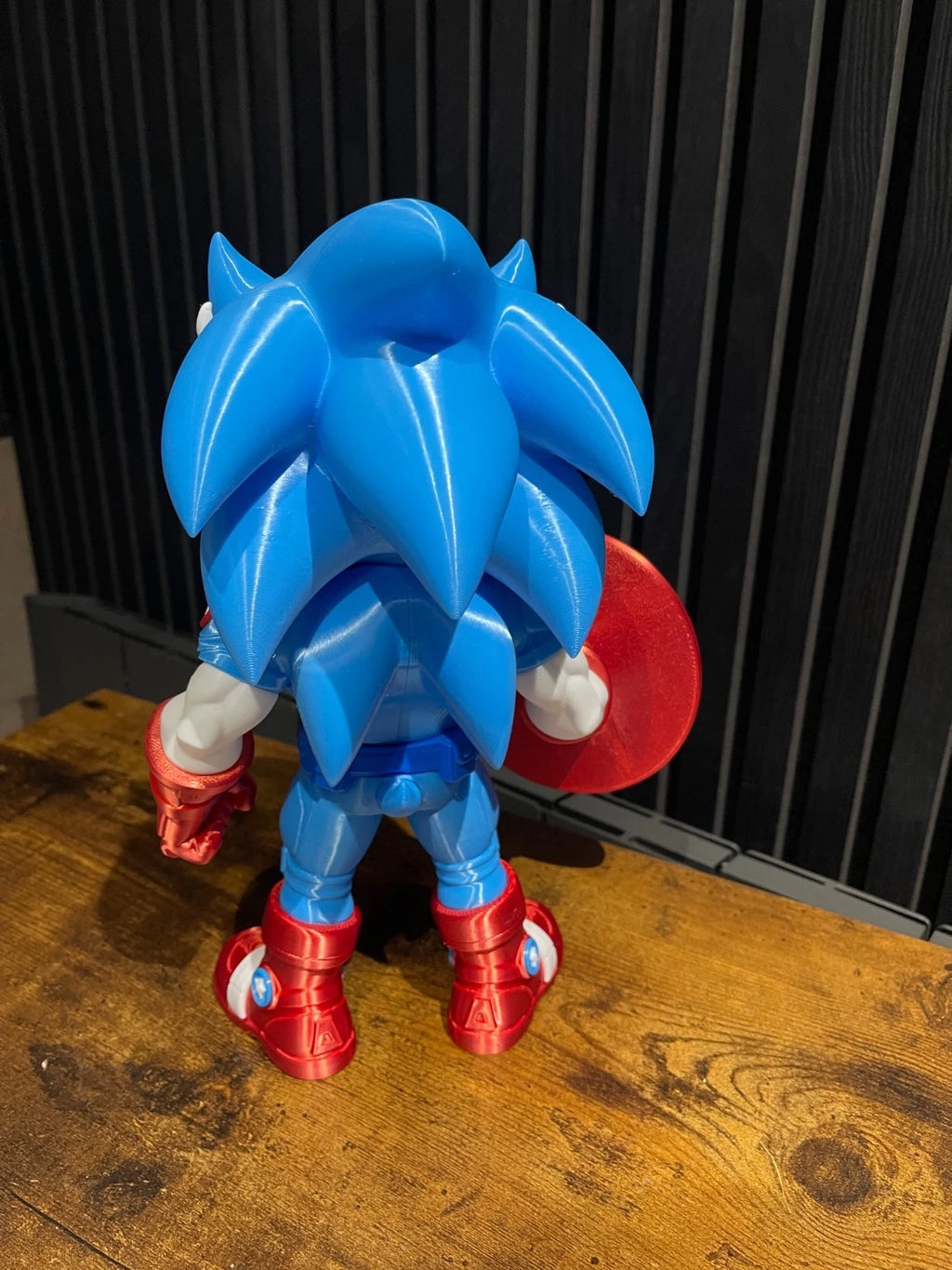 Sonic Captain America Mash Up Figure 3D Print 27cm Movie Fan Gift Office Display