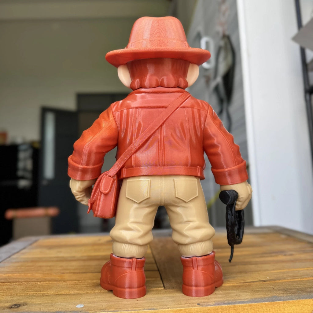 Indiana Jones Mario Mash Up Figure 3D Print 30cm Movie Fan Gift Office Display