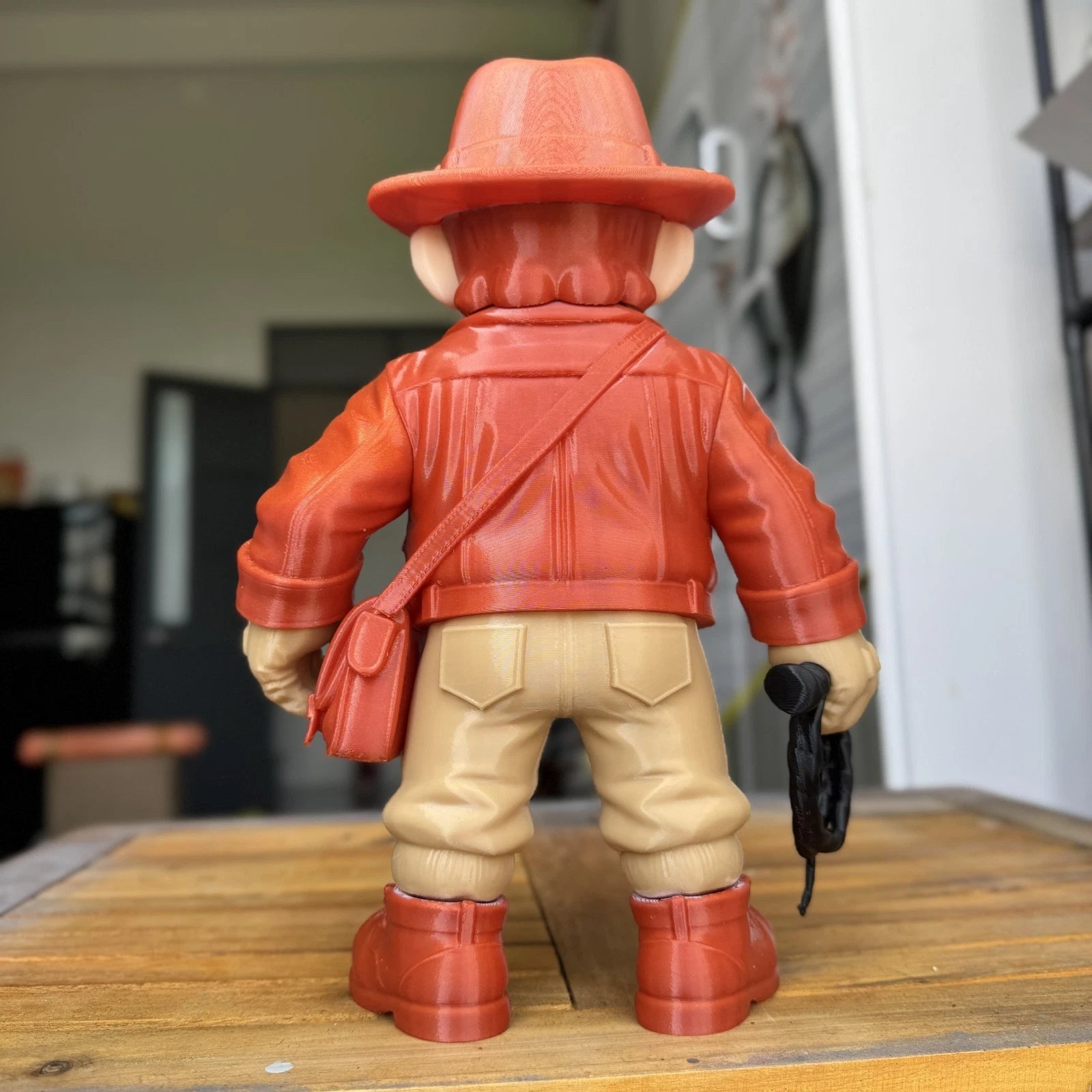 Indiana Jones Mario Mash Up Figure 3D Print 30cm Movie Fan Gift Office Display