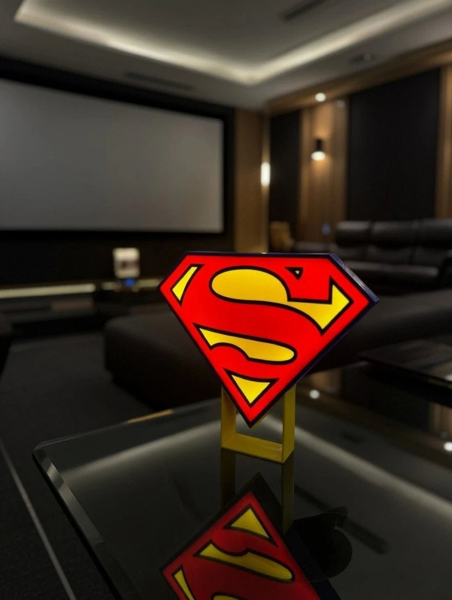 Superman Symbol USB Powered Lightbox Lamp Gift Cinema Room Night Light