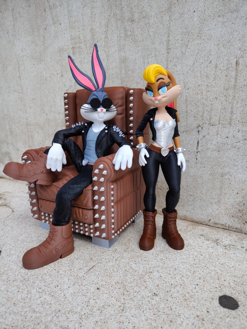 Bugs Bunny Rockstar Vibe Figures 3D Printed Display 40cm Toon Icon Gift