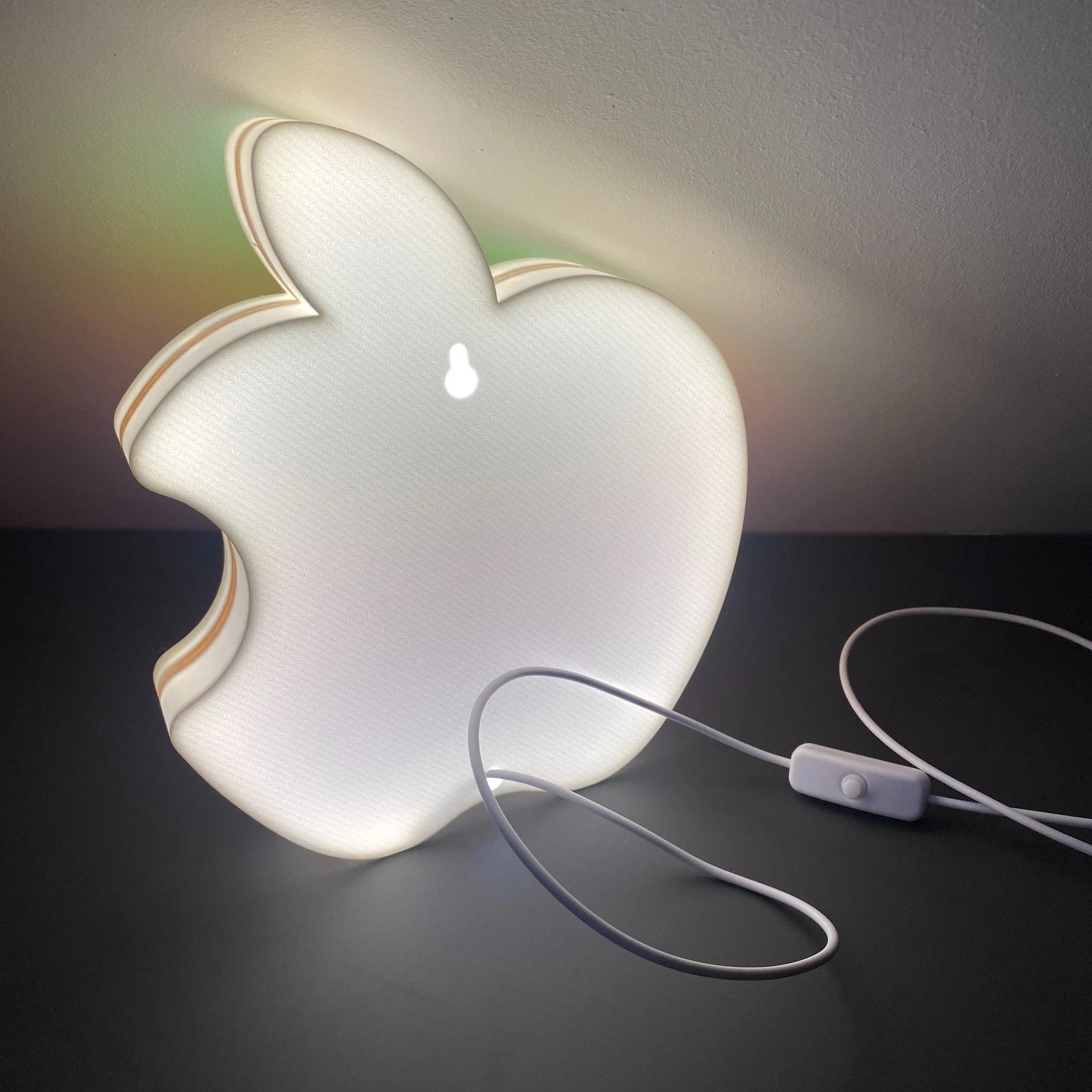 Apple Vintage Logo USB Powered LED Light Box Lamp Sign Games Room