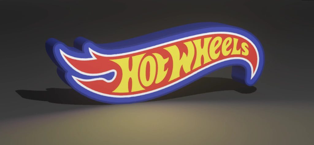 Hot Wheels LED Lightbox Style Sign Lamp USB Room Garage Wall Decor RLC Diecast