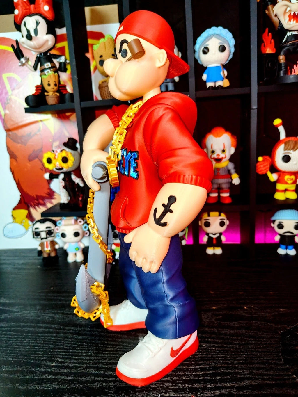 Popeye Urban Vibe Style Figure 3D Printed Display 35cm Cartoon Icon Fan Gift