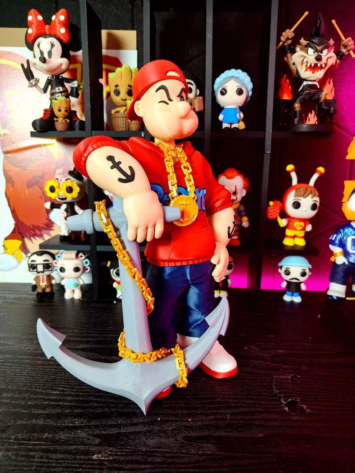 Popeye Urban Vibe Style Figure 3D Printed Display 35cm Cartoon Icon Fan Gift