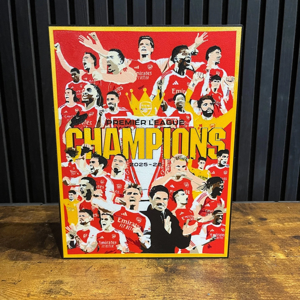 Arsenal Champions 2025-26 LED Lightbox USB Powered LED Lamp ,Man Cave, Bar Gift