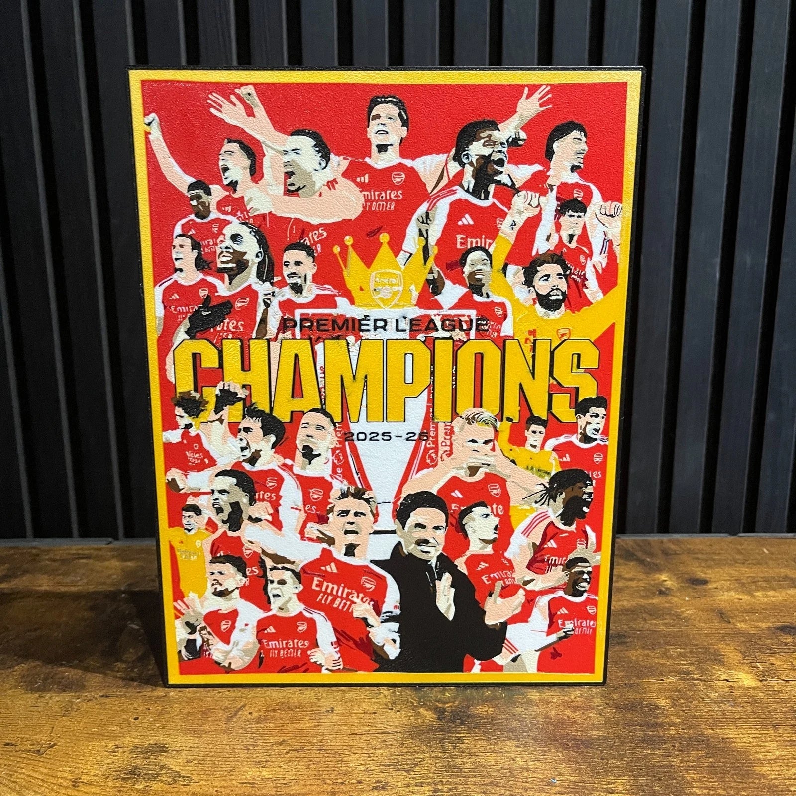 Arsenal Champions 2025-26 LED Lightbox USB Powered LED Lamp ,Man Cave, Bar Gift